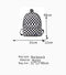 Black & White Lattice Nylon Daypack for Women High Quality Big Capacity Waterproof Backpack