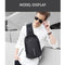 Multifunction Crossbody Bags Men USB Charging Chest Pack Water Repellent Shoulder Bag