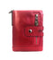 RFID 100% Genuine Leather Men Wallet Coin Purse Small Mini Card Holder Chain PORTFOLIO Portomonee Male Walet Pocket