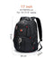 Crossten 17.3" Laptop Waterproof USB Charge Port Swiss-Style Multifunctional Backpack