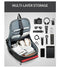 Men Chest bag for 9.7" iPad USB Charging Short Trip Messenger Bags Water Repellent Crossbody Bag