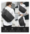 Large Capacity Men's 14.6 Inch Laptop Shoulder Bag Black Casual Travel Chest Bag