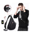 Male Women Shoulder Bag USB Charge  Anti theft Chest Bag large capacity 10.5" Crossbody Bag