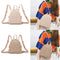 Ladies Fashion Straw Pearl Backpack Zipper Travel Casual Summer Multifunction Shoulder Bag