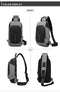 KAKA Luxury Brand Chest Bag USB Messenger Crossbody Bags for Men   Shoulder Sling Bag Waterproof Short Trip mobile phone bag