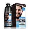 Natural long lasting 200ml permanent beard dye shampoo for men  removal white grey beard